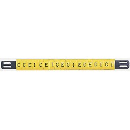 1 Bag of 500 - HellermannTyton Ovalgrip Slide On Cable Markers, Black on Yellow, Pre-printed '/', 1.8 - 6.3mm Cable