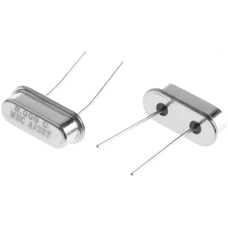 50 pcs - MERCURY 8MHz Crystal ±30ppm HC-49-US 2-Pin 10.7 x 4.3 x 3.5mm
