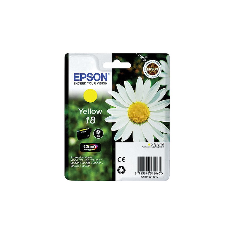1 pcs - Epson 18 Yellow Ink Cartridge