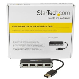 1 pcs - StarTech.com 4 Port USB 2.0 USB A Hub, USB Bus Powered, 82 x 27 x 15mm