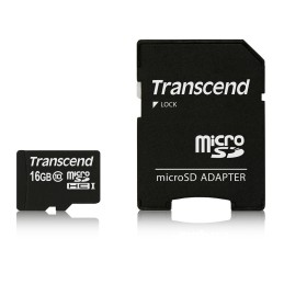 1 pcs - Transcend 16 GB MicroSD Micro SD Card, Class 10