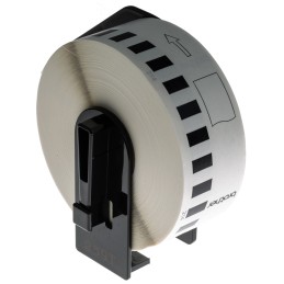 1 pcs - Brother White Black Print Label Roll, 12mm Width, 1 Roll Qty