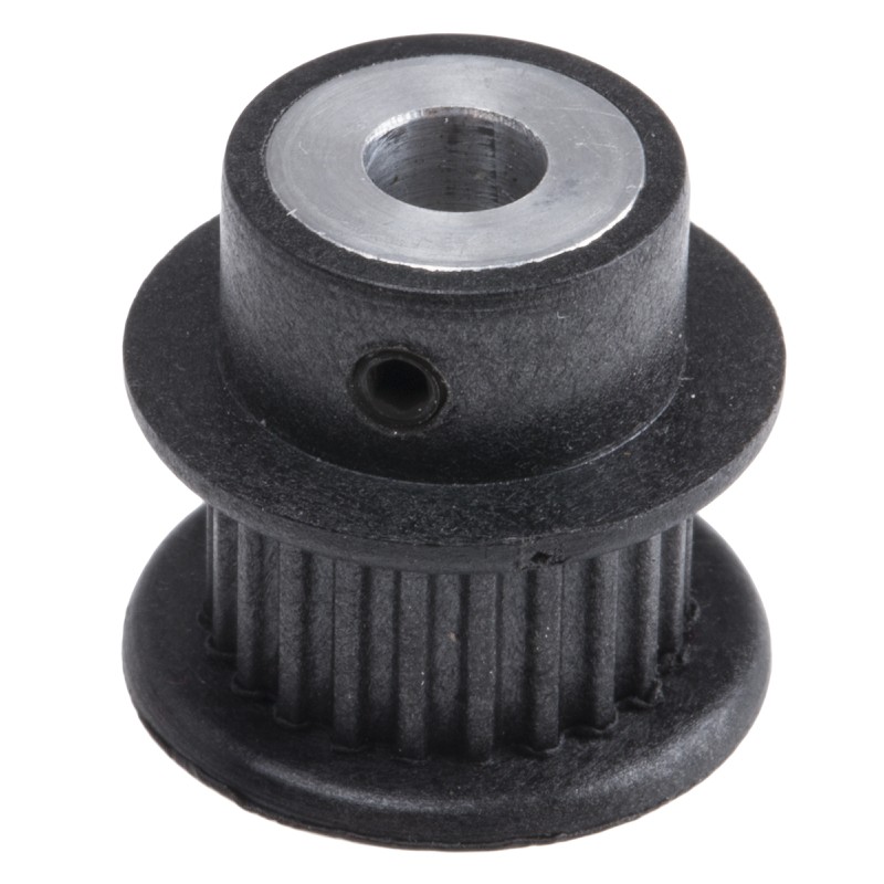 1 pcs - RS PRO Timing Belt Pulley, Aluminium, Glass Filled PC 6mm Belt Width x 2mm Pitch, 22 Tooth