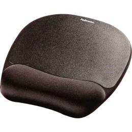 1 pcs - Fellowes Black Memory Foam Mouse Pad 2.54 x 20.16 x 23.50cm 25.4mm Height