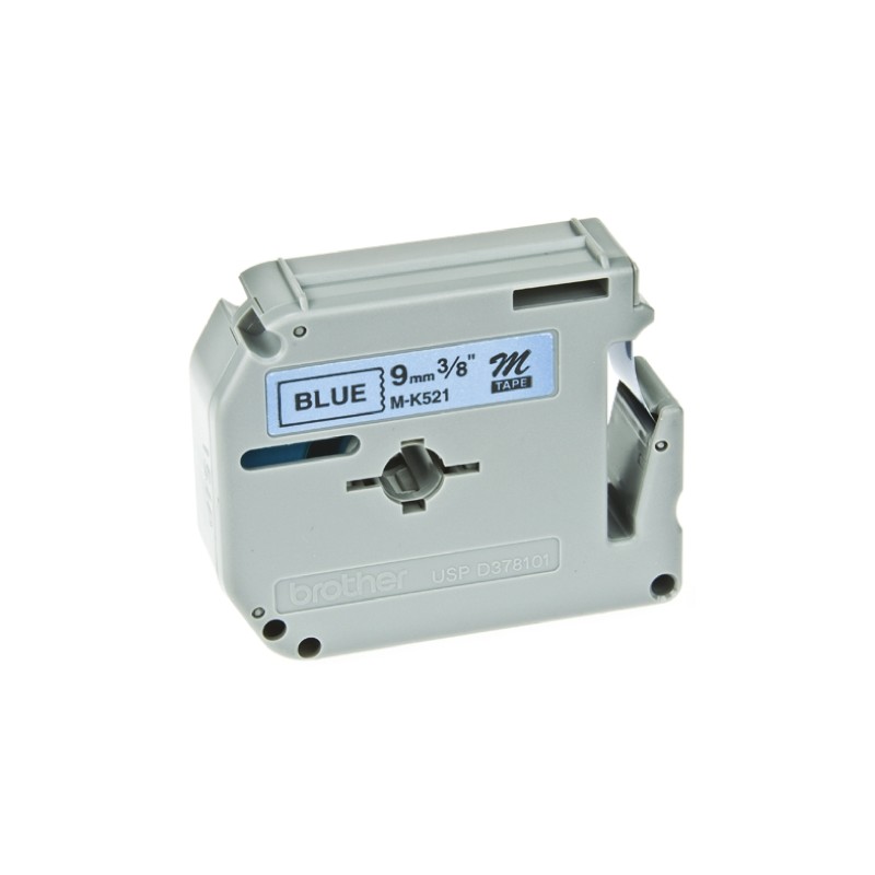 1 pcs - Brother Black on Blue Label Printer Tape, 8 m Length, 9 mm Width