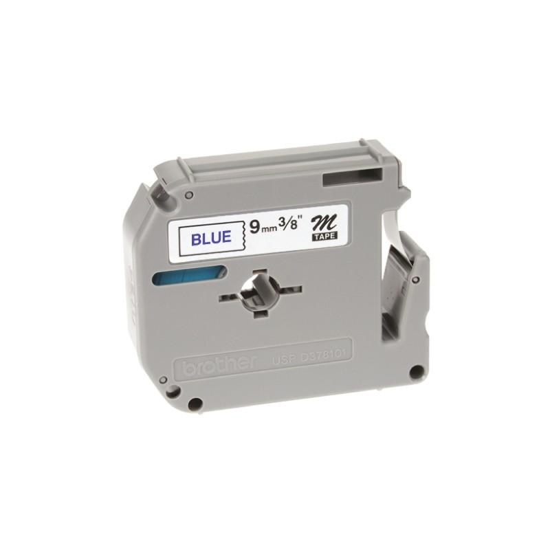 1 pcs - Brother Blue on White Label Printer Tape, 8 m Length, 9 mm Width