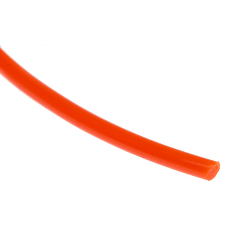 1 pcs - RS PRO 5m 3mm diameter Orange Round Polyurethane Belt for use with 20mm minimum pulley diameter