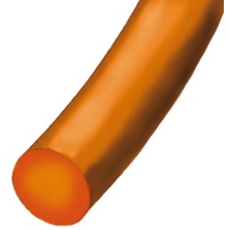 1 pcs - RS PRO 5m 3mm diameter Orange Round Polyurethane Belt for use with 20mm minimum pulley diameter