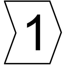 1 Reel of 1000 - HellermannTyton HGDC Slide On Cable Markers, Black on White, Pre-printed '1', 2 - 5mm Cable