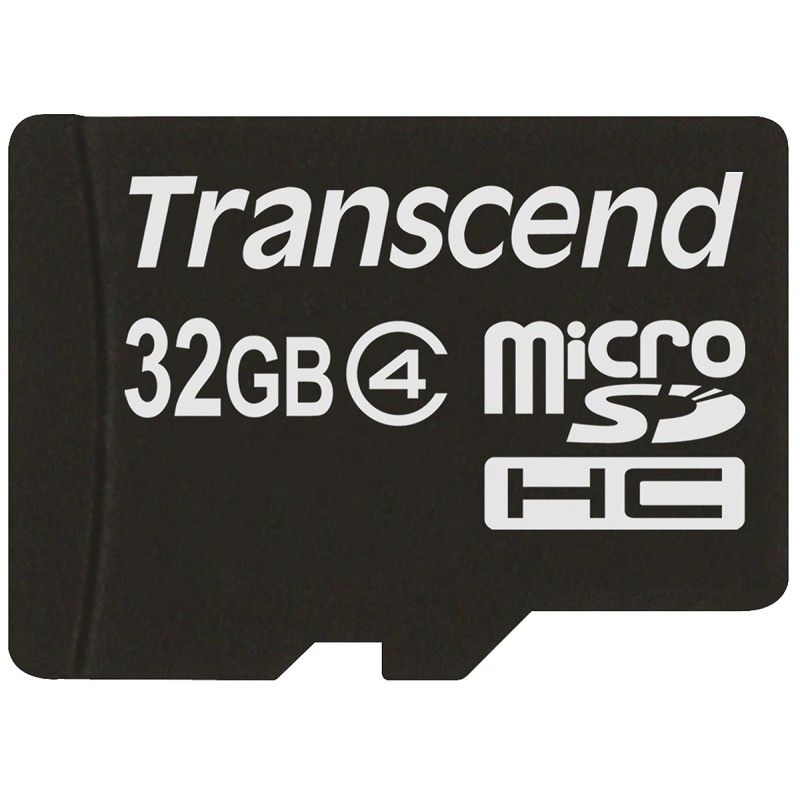1 pcs - Transcend 32 GB MicroSDHC Micro SD Card, Class 4