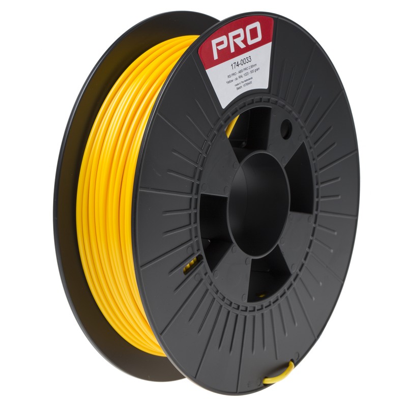 1 pcs - RS PRO 2.85mm Yellow ABS-X 3D Printer Filament, 500g