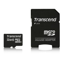 1 pcs - Transcend 32 GB MicroSD Micro SD Card, Class 10