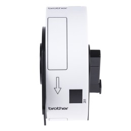 1 Box of 400 - Brother White Black Print Label Roll, 90mm Width, 29mm Height, 400Per Roll Qty