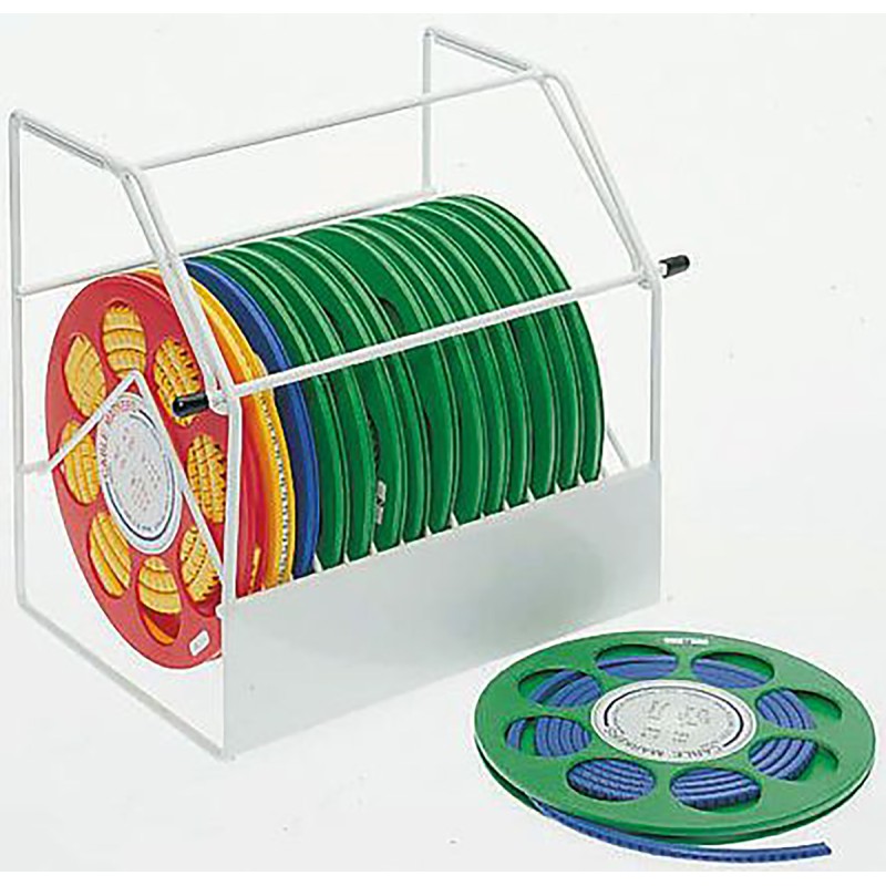 1 Reel of 1000 - HellermannTyton Helagrip Slide On Cable Markers, Black on White, Pre-printed 'T', 1 - 3mm Cable