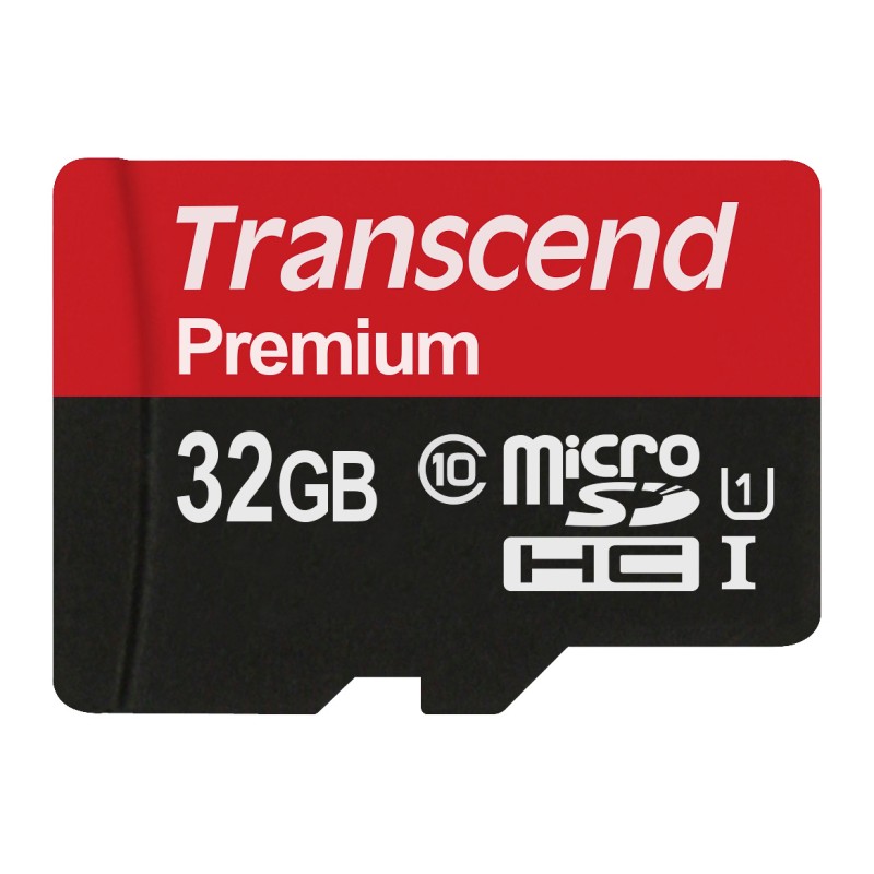1 pcs - Transcend 32 GB MicroSDHC Micro SD Card, Class 10, UHS-1 U1