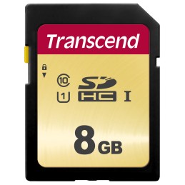 1 pcs - Transcend 8 GB SDXC SD Card, Class 10, UHS-I U1, UHS-I U3, V30