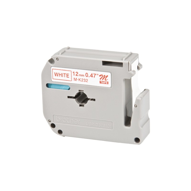 1 pcs - Brother Red on White Label Printer Tape, 8 m Length, 12 mm Width