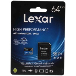 1 pcs - Lexar 64 GB Industrial MicroSDXC Micro SD Card, Class 10, UHS-1 U1