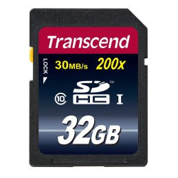 1 pcs - Transcend 32 GB SDHC SD Card, Class 10