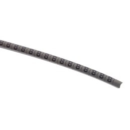 1 Reel of 1000 - HellermannTyton Helagrip Slide On Cable Markers, Black on Grey, Pre-printed '8', 1 - 3mm Cable