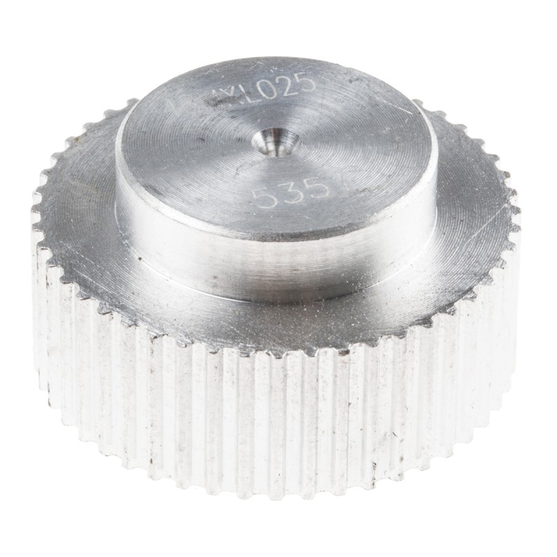 1 pcs - RS PRO Timing Belt Pulley, Aluminium 6.4mm Belt Width x 2mm Pitch, 48 Tooth