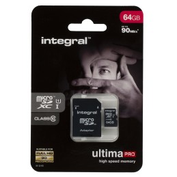 1 pcs - Integral Memory 64 GB MicroSDXC Micro SD Card, Class 10