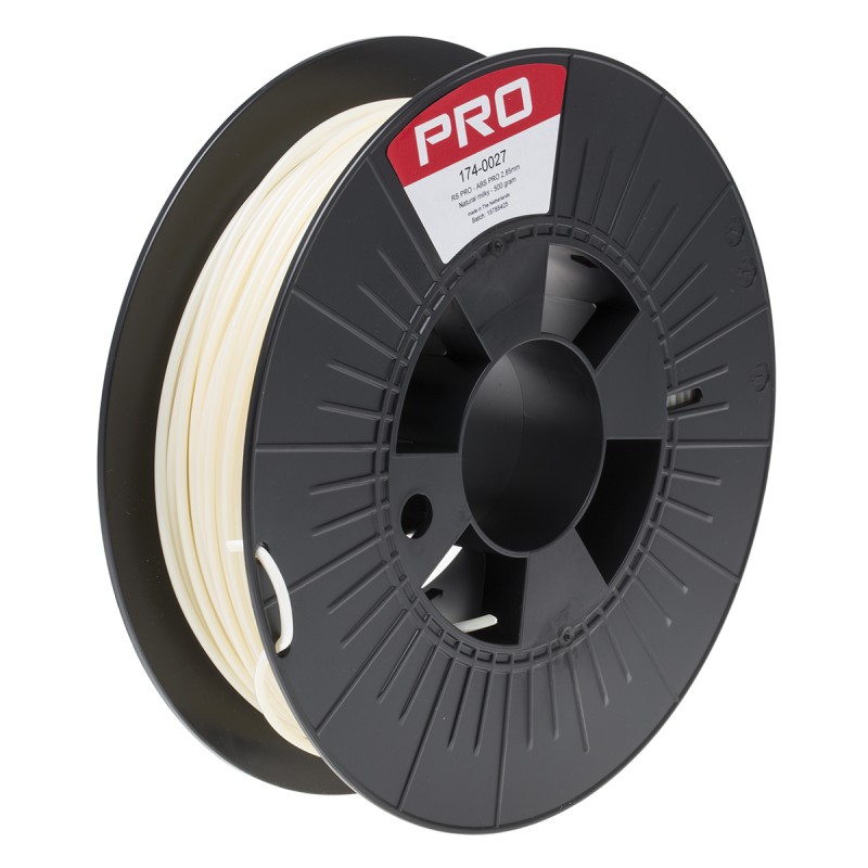 1 pcs - RS PRO 2.85mm Natural ABS-X 3D Printer Filament, 500g
