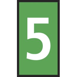 1 Bag of 200 - HellermannTyton WIC0 Snap On Cable Markers, Brown, Pre-printed '5', 0.8 - 2.2 Cable