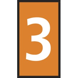 1 Bag of 200 - HellermannTyton WIC0 Snap On Cable Markers, White, Pre-printed '3', 0.8 - 2.2 Cable