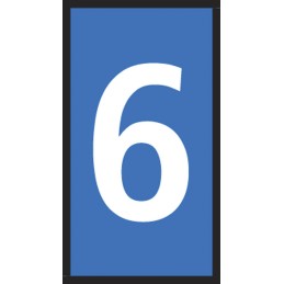 1 Bag of 200 - HellermannTyton WIC0 Snap On Cable Markers, Red, Pre-printed '6', 0.8 - 2.2 Cable