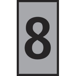 1 Bag of 200 - HellermannTyton WIC0 Snap On Cable Markers, Yellow, Pre-printed '8', 0.8 - 2.2 Cable