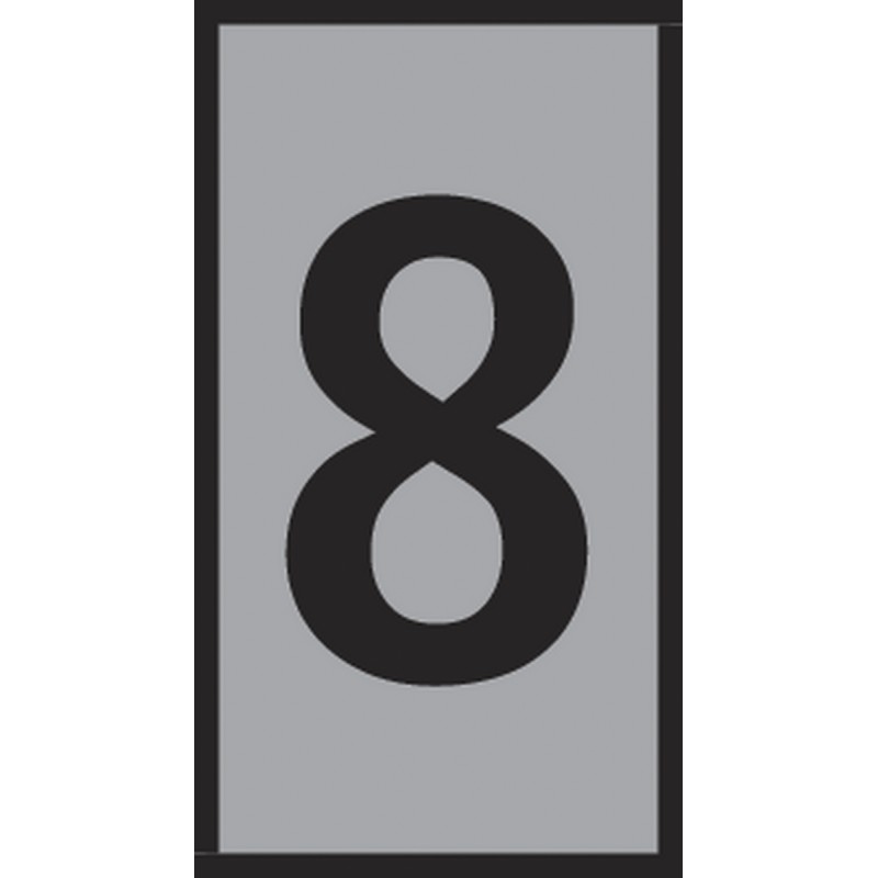 1 Bag of 200 - HellermannTyton WIC0 Snap On Cable Markers, Yellow, Pre-printed '8', 0.8 - 2.2 Cable