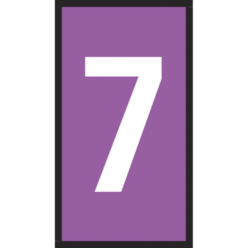 1 Bag of 200 - HellermannTyton WIC0 Snap On Cable Markers, Grey, Pre-printed '7', 0.8 - 2.2 Cable