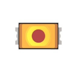 10 pcs - Black Round Button Tactile Switch, SPST 50 mA Surface Mount