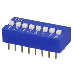 10 pcs - CUI Devices 1 Way Through Hole DIP Switch SPST, Raised Actuator Actuator