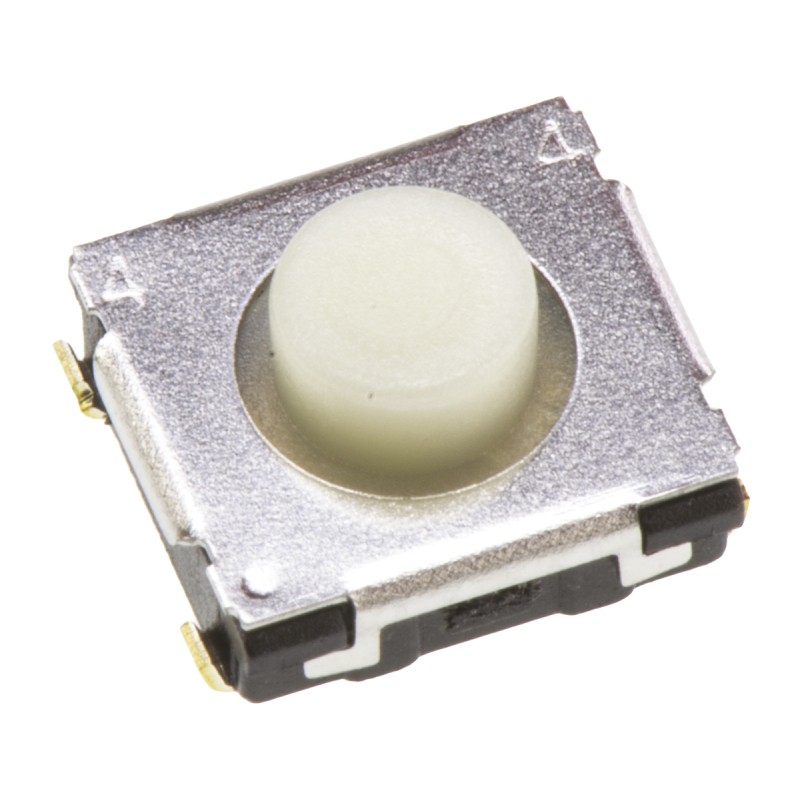 10 pcs - White Push Plate Tactile Switch, SPST 20 mA 3.1mm