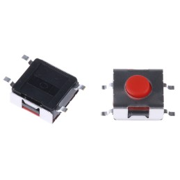 10 pcs - Red Button Tactile Switch 50 mA @ 12 V dc
