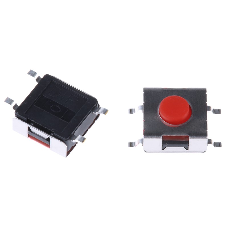 10 pcs - Red Button Tactile Switch 50 mA @ 12 V dc