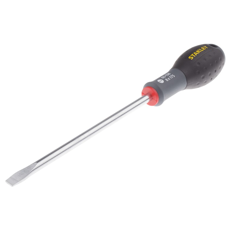1 pcs - Stanley Slotted Screwdriver, 8 mm Tip, 175 mm Blade
