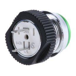 1 pcs - Signal Construct Green Panel Mount Indicator, 24 - 28V, 16mm Mounting Hole Size, IP67
