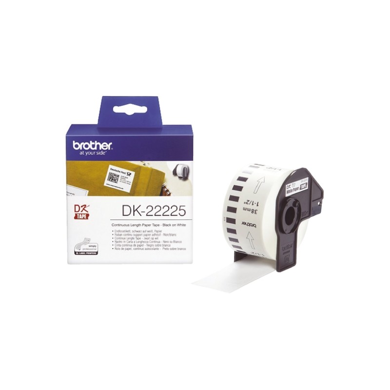 1 pcs - Brother White Label Roll, 38mm Width, 1 Roll Qty