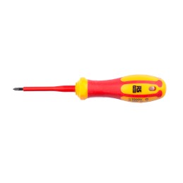 1 pcs - RS PRO Pozidriv Insulated Screwdriver, PZ0 Tip, 60 mm Blade, VDE/1000V, 150 mm Overall