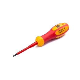 1 pcs - RS PRO Pozidriv Insulated Screwdriver, PZ0 Tip, 60 mm Blade, VDE/1000V, 150 mm Overall