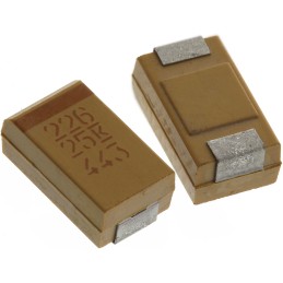 50 pcs - KEMET 22μF MnO2 Tantalum Capacitor 25V dc, T491 Series