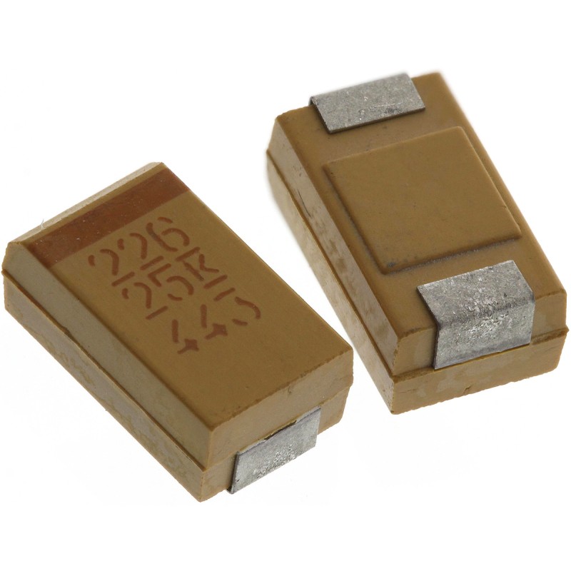 50 pcs - KEMET 22μF MnO2 Tantalum Capacitor 25V dc, T491 Series