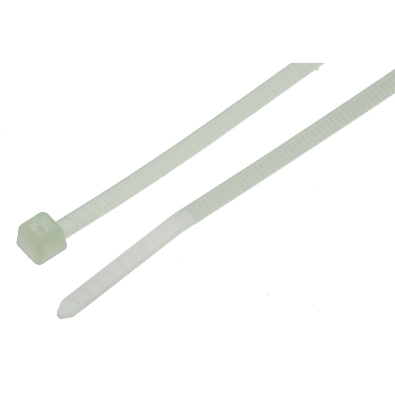 1 Bag of 100 - HellermannTyton Cable Tie, Inside Serrated, 140mm x 2.5 mm, Natural Polyamide 6.6 (PA66), Pk-100
