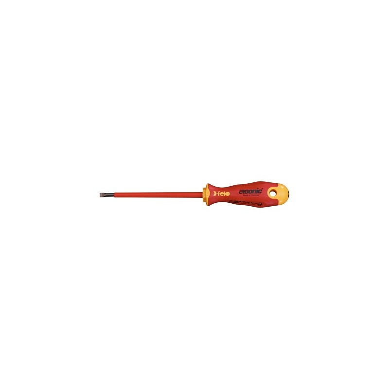 1 pcs - Felo Slotted Insulated Screwdriver, 5.5 x 1 mm Tip, VDE/1000V