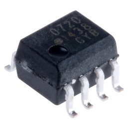 1 pcs - Broadcom, HCPL-0720-000E DC Input Transistor Output Optocoupler, Surface Mount, 8-Pin SOIC