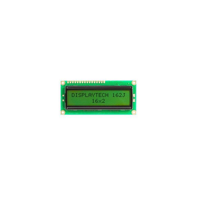 1 pcs - Displaytech 162J BA BW 162J Alphanumeric LCD Display, 2 Rows by 16 Characters, Reflective