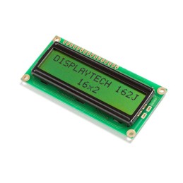 1 pcs - Displaytech 162J BA BW 162J Alphanumeric LCD Display, 2 Rows by 16 Characters, Reflective